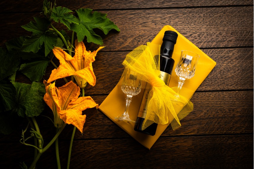 Kürbislikör 0,10L mit Gläser