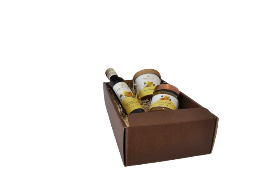 Geschenkpaket mit Likör